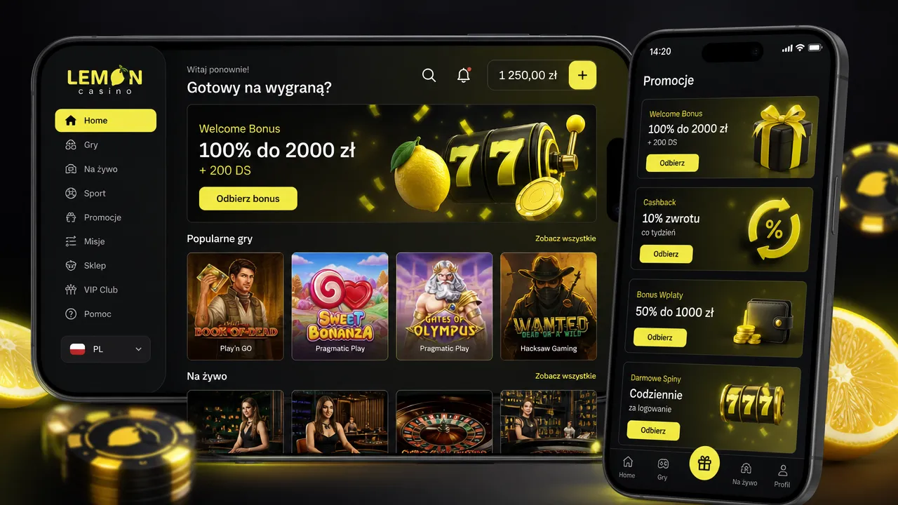 Lemon Casino apk – gry i bonusy dostępne w aplikacji mobilnej